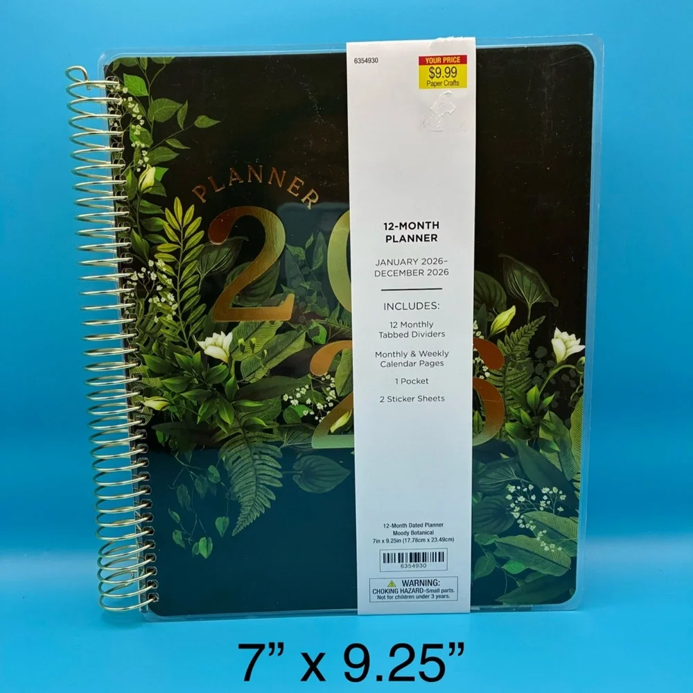 Hobby Lobby Green and Gold 12-Month Planner